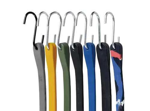 Cuerdas el&aacute;sticas ALLROAD EPDM con ganchos, 30 % m&aacute;s gruesas, tama&ntilde;os de 9 a 41 pulgadas, codificadas por colores