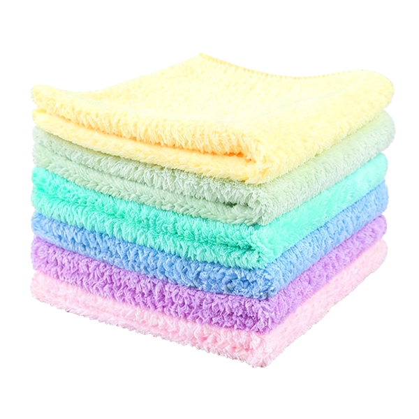 ALLROAD Pa&ntilde;os de lana coral, paquete de 6, 30 x 30 cm, pa&ntilde;os de cocina de microfibra